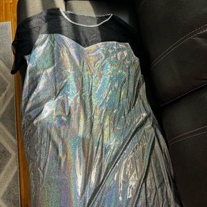 Metallic mesh mini dress 2XL never worn